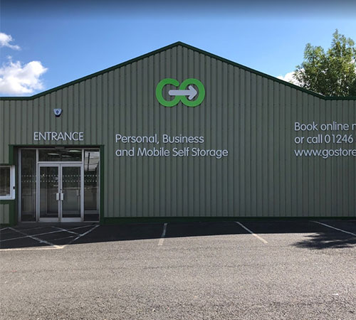 Self storage unit situated in the Grassmoor area of Chesterfield